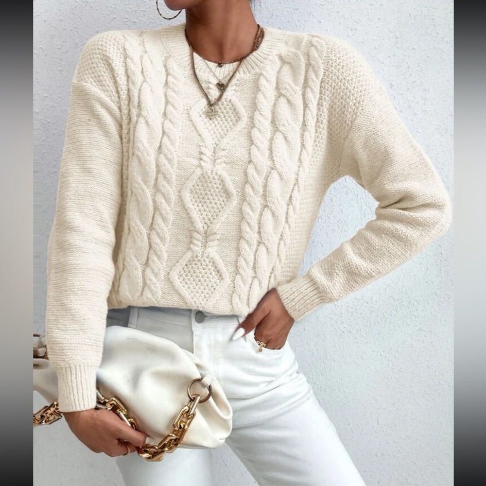 Cozy cable knit sweater top